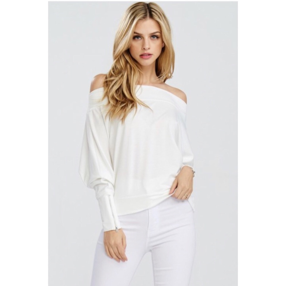 KARI Ivory Off The Shoulder Top